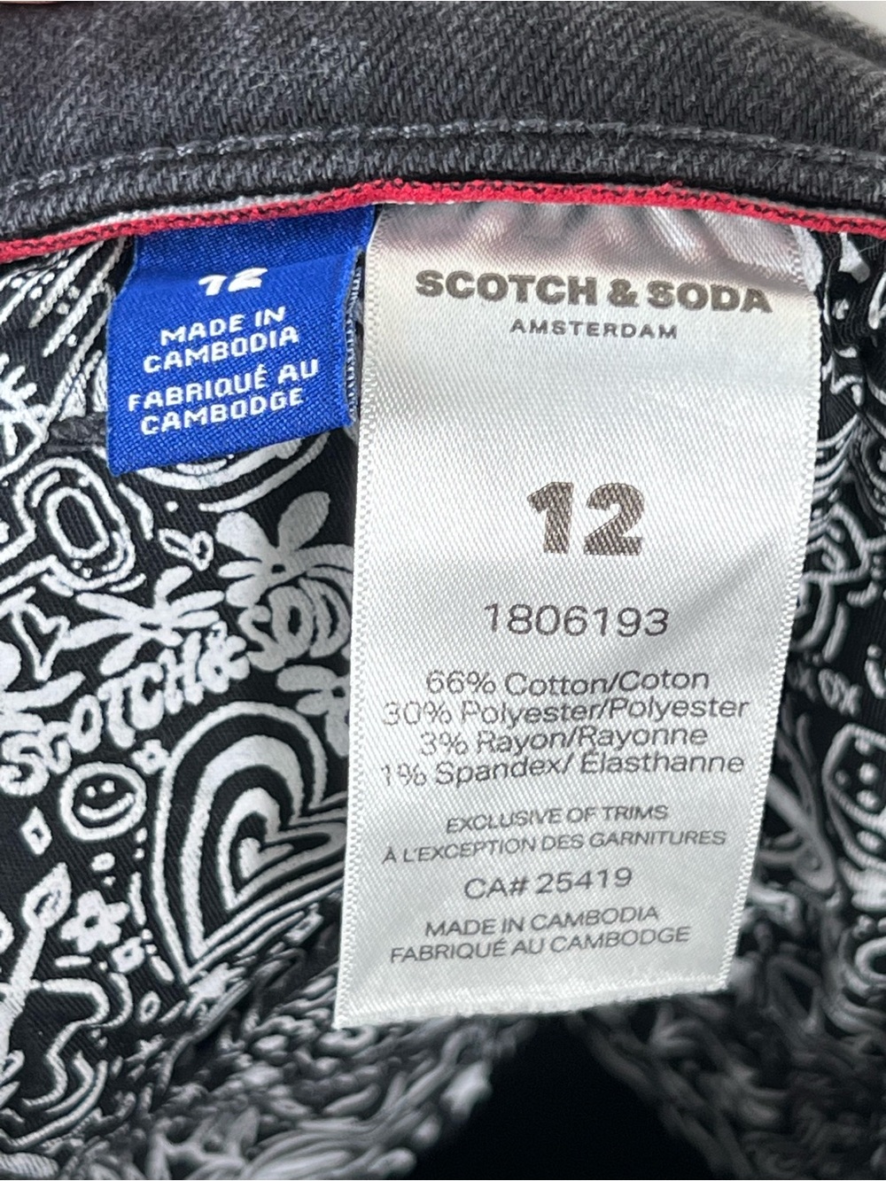 Scotch & Soda Sky straight-fit jeans Women’s Size 12 In Black Night High Rise - Picture 6 of 9